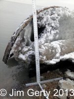 Taking height measurements at the bow.